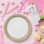 Rustisch land overlapping papieren bordje (Feest)