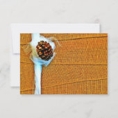 Rustisch land Pinecone Wedding RSVP-kaarten RSVP Kaartje (Achterkant)