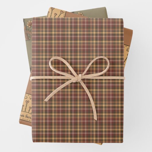 Rustisch land Play en Krogen Inpakpapier Vel (In situ)