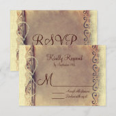 Rustisch land — RSVP — Bintage-weddenschap Kaartje (Voorkant / Achterkant)