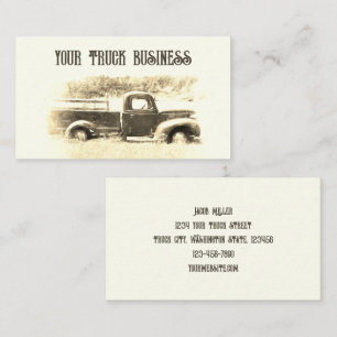Rustisch land  Sepia Brown Boerderij Truck Visitekaartje