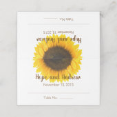 Rustisch land Sunflower Floral Wedding (Buitenkant ongevouwen)