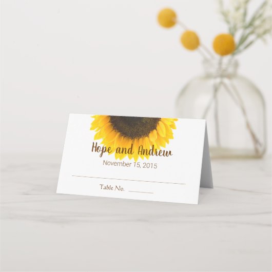 Rustisch land Sunflower Floral Wedding (Voorkant)