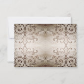 Rustisch land Sunflower Lace Twine Wedding RSVP (Achterkant)