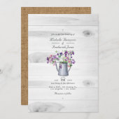 Rustisch land Tuinboer QR-code RSVP bruiloft Kaart (Voorkant / Achterkant)