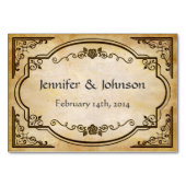 Rustisch land Western bruiloft tabelnummer Kaart (Achterkant)