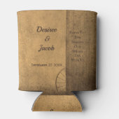 Rustisch Land Wood Barn Western huwelijk Blikjeskoeler (Achterkant)