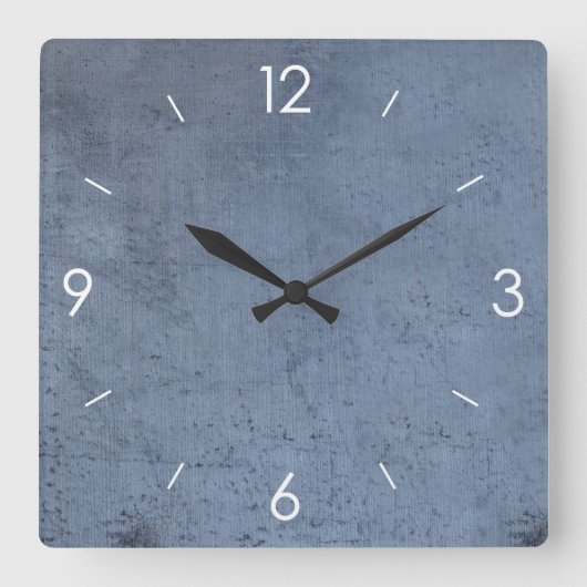 Rustisch Land Wooden Decor Vierkante Klok (Voorkant)