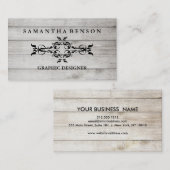 Rustisch land Wooden Texture Visitekaartje (Voorkant / Achterkant)