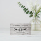 Rustisch land Wooden Texture Visitekaartje (Staand voorkant)