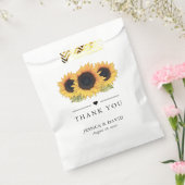Rustisch land zonnebloem Dank je huwelijk Bedankzakje (Gezegeld)