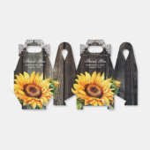 Rustisch land Zonnebloem Weddenschap Dank je Bedankdoosjes (Uitgevouwen)