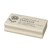 Rustisch land - Zonnebloemnaam & retouradres Rubberstempel (Stempel)