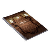 Rustisch landhout en lichte Mason Jars Notitieboek (Rechterzijde)