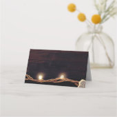 Rustisch landhoutwoord Lights Wedding (Achterkant)