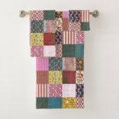 Rustisch landpatchwork - Quilt Pattern Bad Handdoek (Insitu)
