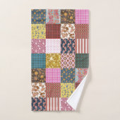 Rustisch landpatchwork - Quilt Pattern Bad Handdoek (Handdoek)