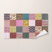 Rustisch landpatchwork - Quilt Pattern Bad Handdoek (Handdoek)