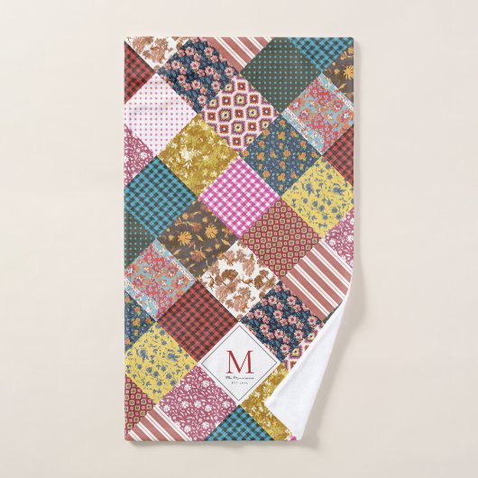 Rustisch  landpatchwork - Quilt Pattern Bad Handdoek (Handdoek)