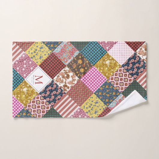 Rustisch  landpatchwork - Quilt Pattern Bad Handdoek (Handdoek)