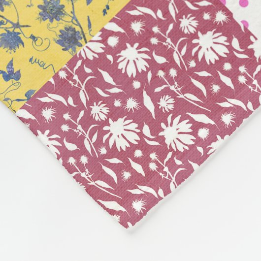 Rustisch  landpatchwork - Quilt Pattern Fleece Deken (Hoek)