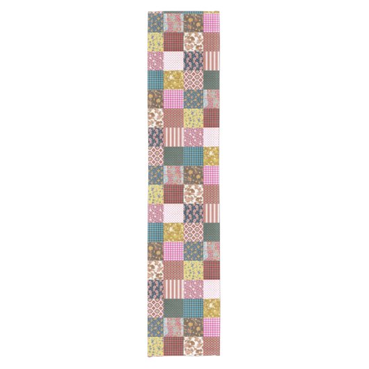 Rustisch landpatchwork - Quilt Pattern Korte Tafelloper (Voorkant)