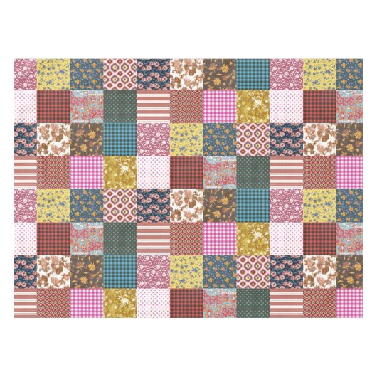 Rustisch  landpatchwork - Quilt Pattern Tafelkleed (Voorkant (Horizontaal))