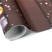 Rustisch landsmaakvol kerstfeest cadeaupapier (Rol Hoek)