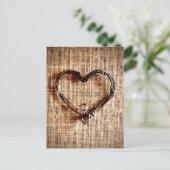 Rustisch landwijn — Hartelijk dank op Burlap afdru Briefkaart (Staand voorkant)