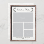 Rustisch Lijst Feestdagenkaart (Voorkant / Achterkant)