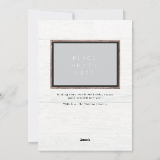 Rustisch Lijst Feestdagenkaart (Achterkant)