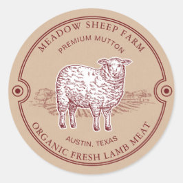 Rustisch Logo Boerderij Ronde Sticker