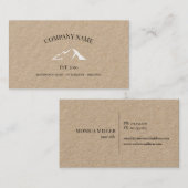 Rustisch logo kraft visitekaartje (Voorkant / Achterkant)