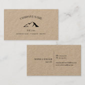 Rustisch logo kraft visitekaartje (Voorkant / Achterkant)