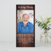 Rustisch Memorial Poem Funeral Prayer Kaart (Staand voorkant)