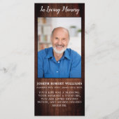 Rustisch Memorial Poem Funeral Prayer Kaart (Voorkant)