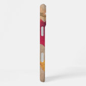 Rustisch Monogram Initiaal Autumn Leaf Lights Hood iPhone Hoesje (Rechterkant)