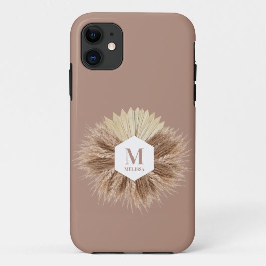 Rustisch monogram Neutrale Kleuren Warm Case-Mate iPhone Case (Achterkant)