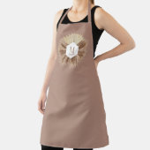 Rustisch monogram Neutrale Kleuren Warm Schort (Insitu)