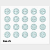 Rustisch Monogram | Rond adres Ronde Sticker (Vel)