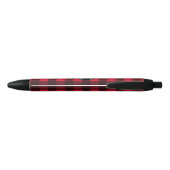 Rustisch monogram rood en zwart buffel patroonmono zwarte inkt pen (Achterkant)
