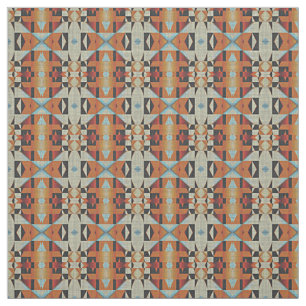 Rustisch Native American Indian Cabin Mosaic Patte Stof