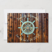 Rustisch Nautical Wedding of Verloving Kaart (Voorkant)