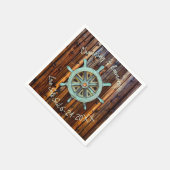 Rustisch Nautical Wedding of Verloving Servet (Hoek)