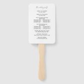 Rustisch neutraal Boho Floral Wedding Programme Handwaaier (Achterkant)