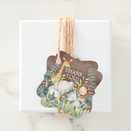 Rustisch Oerwoud Baby shower Favor Gift Label (In situ)