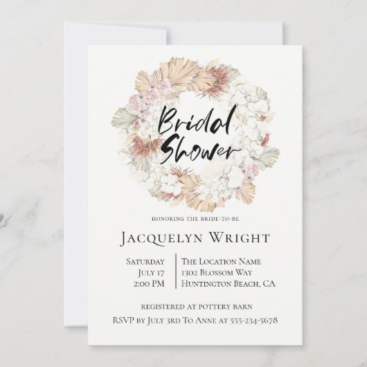 Rustisch Oerwoud met bridale douche-uitnodiging Kaart (Voorkant)