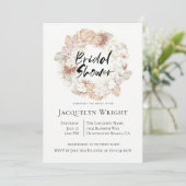 Rustisch Oerwoud met bridale douche-uitnodiging Kaart (Staand voorkant)
