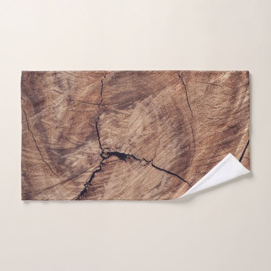 Rustisch ontwerp van houten korrels bad handdoek (Handdoek)