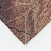 Rustisch ontwerp van houten korrels fleece deken (Hoek)